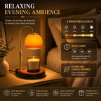 Adjustable candle warmer lamp with timer and dimmer, electric wax warmer for scented jar candles, flameless home fragrance and cozy home décor