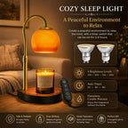 Adjustable candle warmer lamp with timer and dimmer, electric wax warmer for scented jar candles, flameless home fragrance and cozy home décor