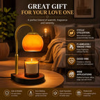 Adjustable candle warmer lamp with timer and dimmer, electric wax warmer for scented jar candles, flameless home fragrance and cozy home décor