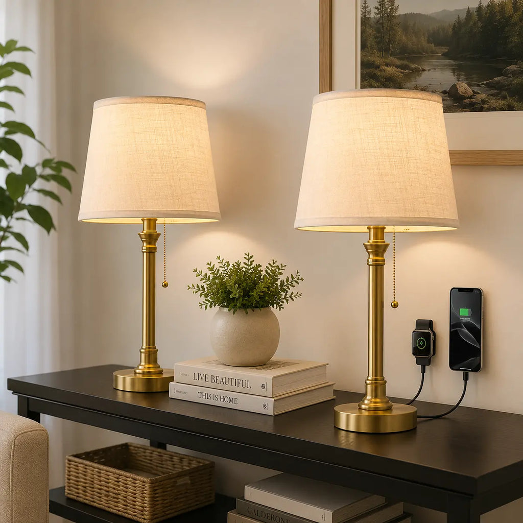 Modern Table Lamps, Table Lamps Set of 2, Warm Gold Table Lamps, Gold Bedside Lamps, Pull Chain Table Lamp, Linen Fabric Lamp Shade, Bedroom Table Lamp, Bedside Lamp, Nightstand Lamp, Living Room Table Lamp, Home Office Table Lamp, Modern Home Lighting, Decorative Table Lamp, Accent Table Lamp, Contemporary Table Lamp, Cozy Lighting, Ambient Lighting, Reading Lamp, Luxury Table Lamps, Indoor Lighting, Modern Home Décor, Bedroom Lighting, Living Room Lighting, Side Table Lamp, Small Table Lamp, Elegant Table