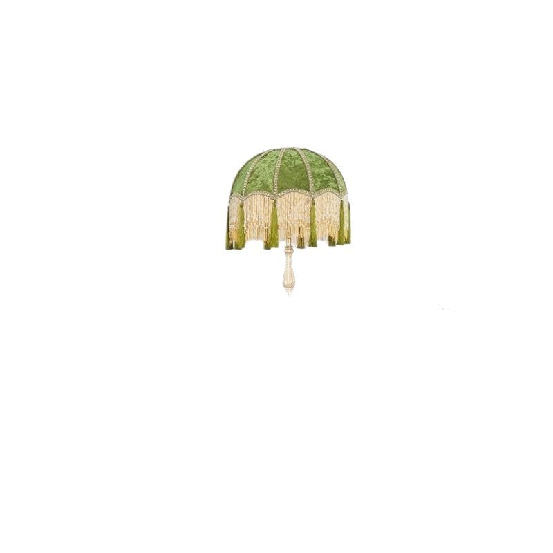 French Pastoral Retro Vintage Design Living Room Sofa Floor Lamp Middle Ancient Tassel Study Vertical Lamp