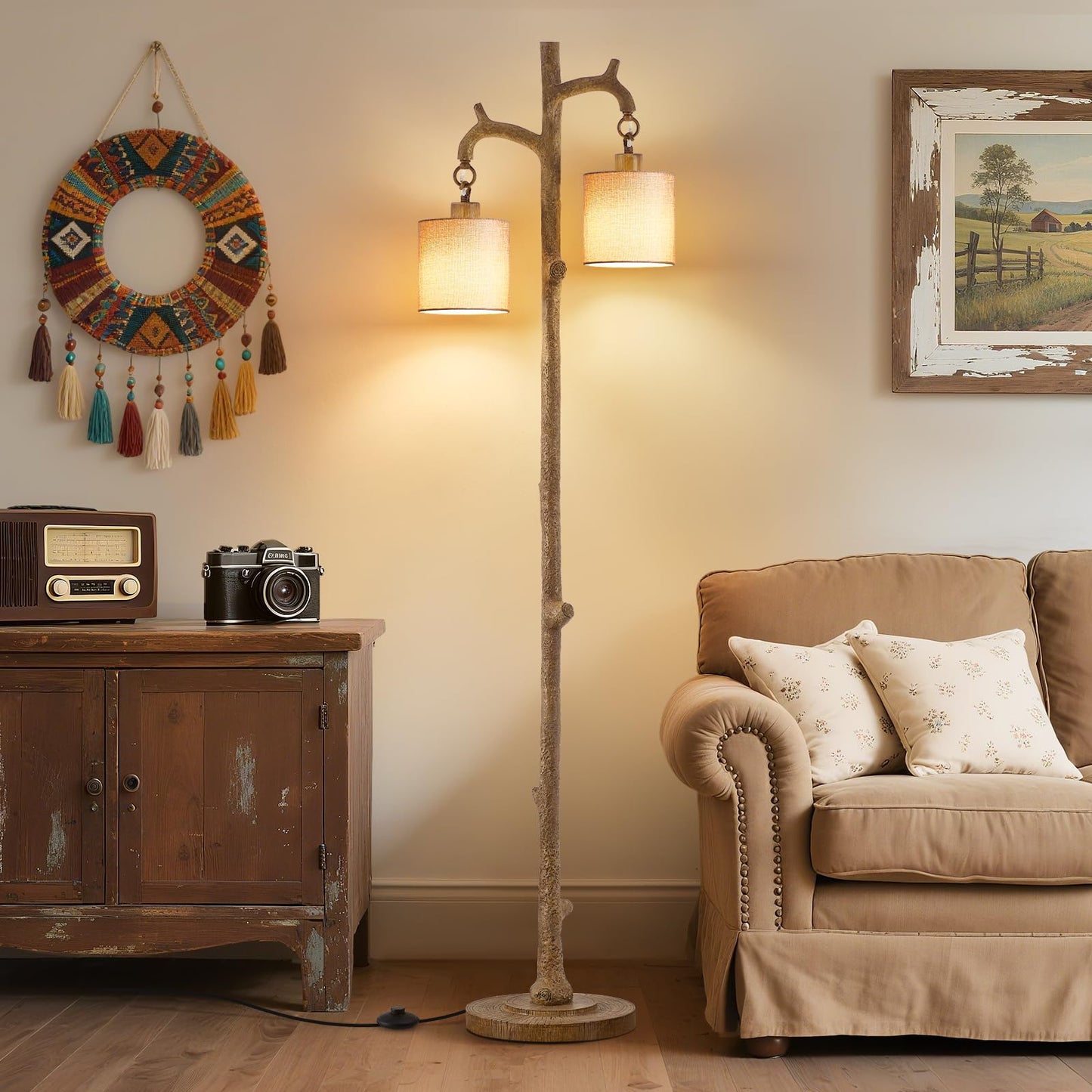 Rustic Floor Lamp for Living Room