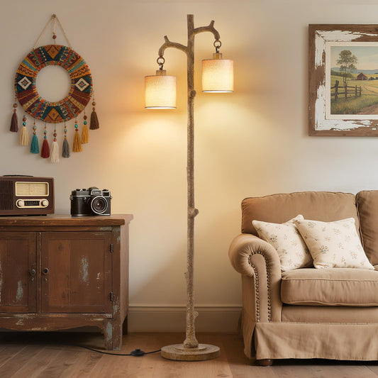 Rustic Floor Lamp for Living Room